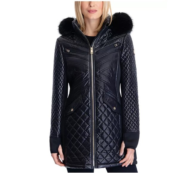 NEW MICHAEL Michael Kors Hooded Quilted Coat - Picture 7 of 7
